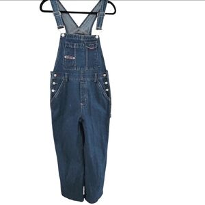 90s Y2K No Boundaries Denim Bib Overalls Grunge Carpenter Juniors M 7/9 Relaxed